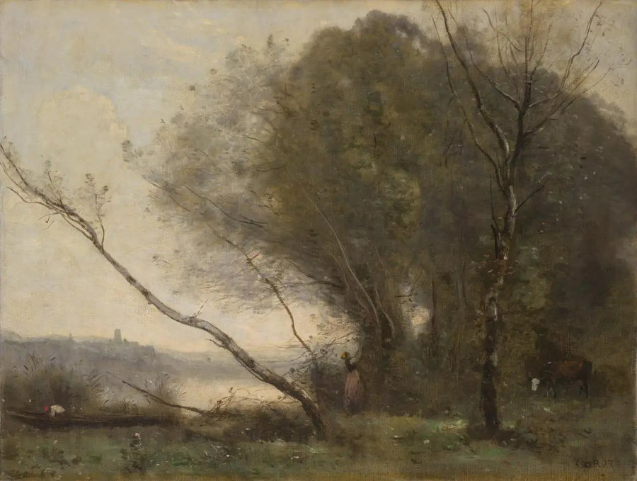 De gebogen boom - Jean-Baptiste Camille Corot