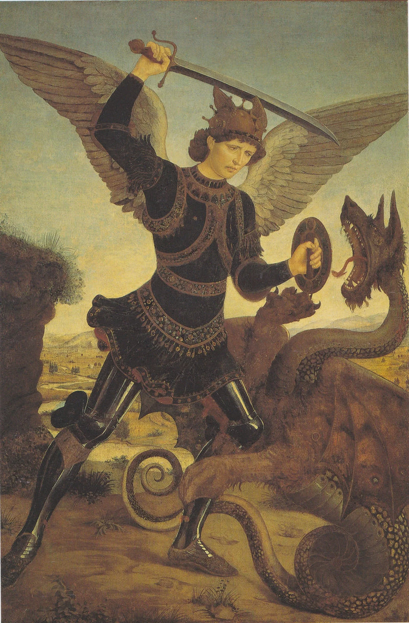 De aartsengel Michaël en de draak - Cosimo Tura