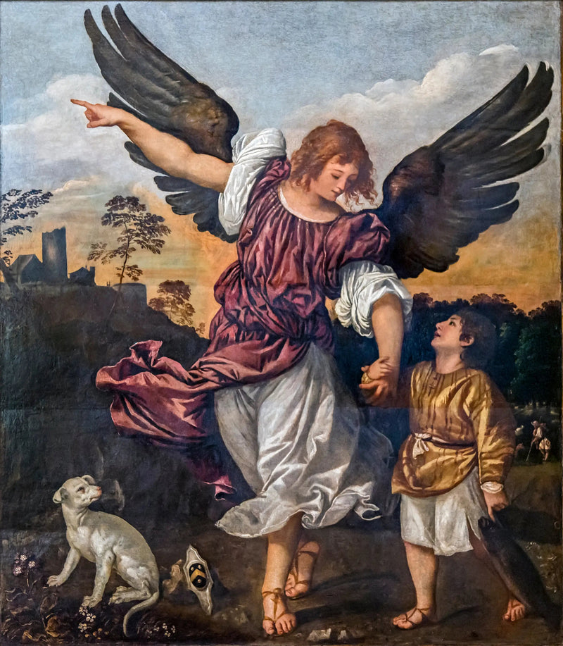 De aartsengel Rafaël en Tobi - Titian