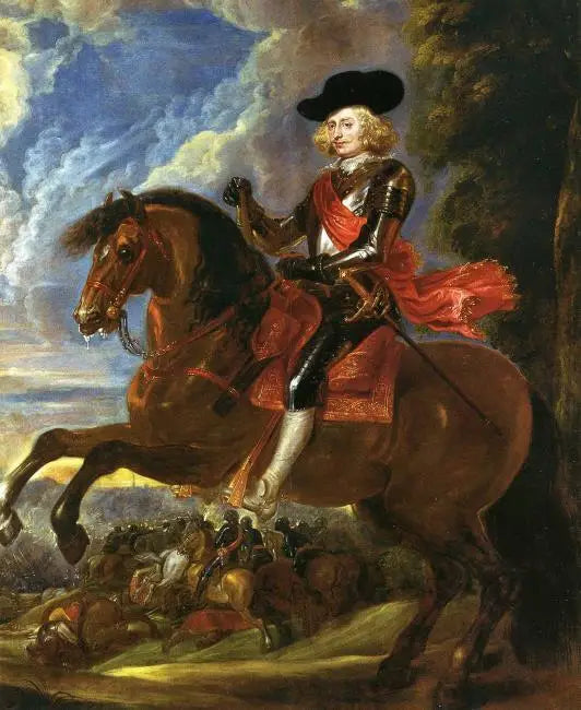 De paardenrijdende aartshertog Ferdinand - Peter Paul Rubens