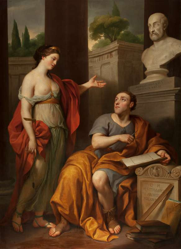 De architect en zijn muze. Portret van James Caulfield, Lord Charlemont - Anton Raphael Mengs