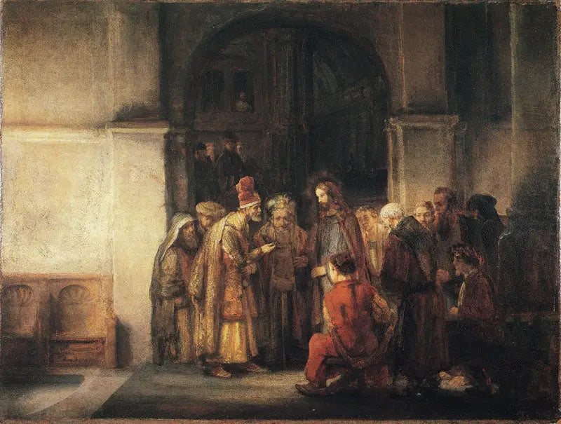 Het geld van de tribuut - Rembrandt