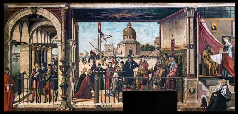 De aankomst van de Engelse ambassadeurs aan het hof van de koning van Bretagne - Vittore Carpaccio