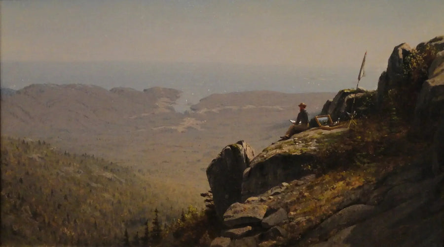 De kunstenaar die tekent in Mount Desert, Maine - Sanford Robinson Gifford