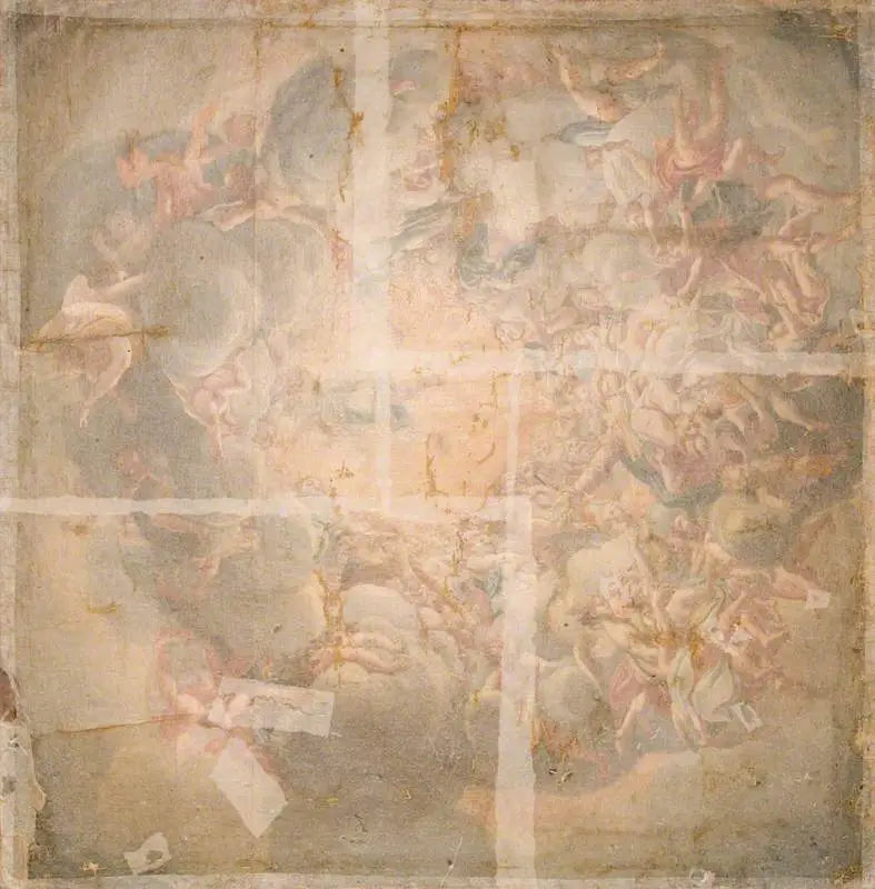 De Aanname van de Maagd (kopie van de fresco van de koepel van de kathedraal van Parma) - Antonio da Correggio