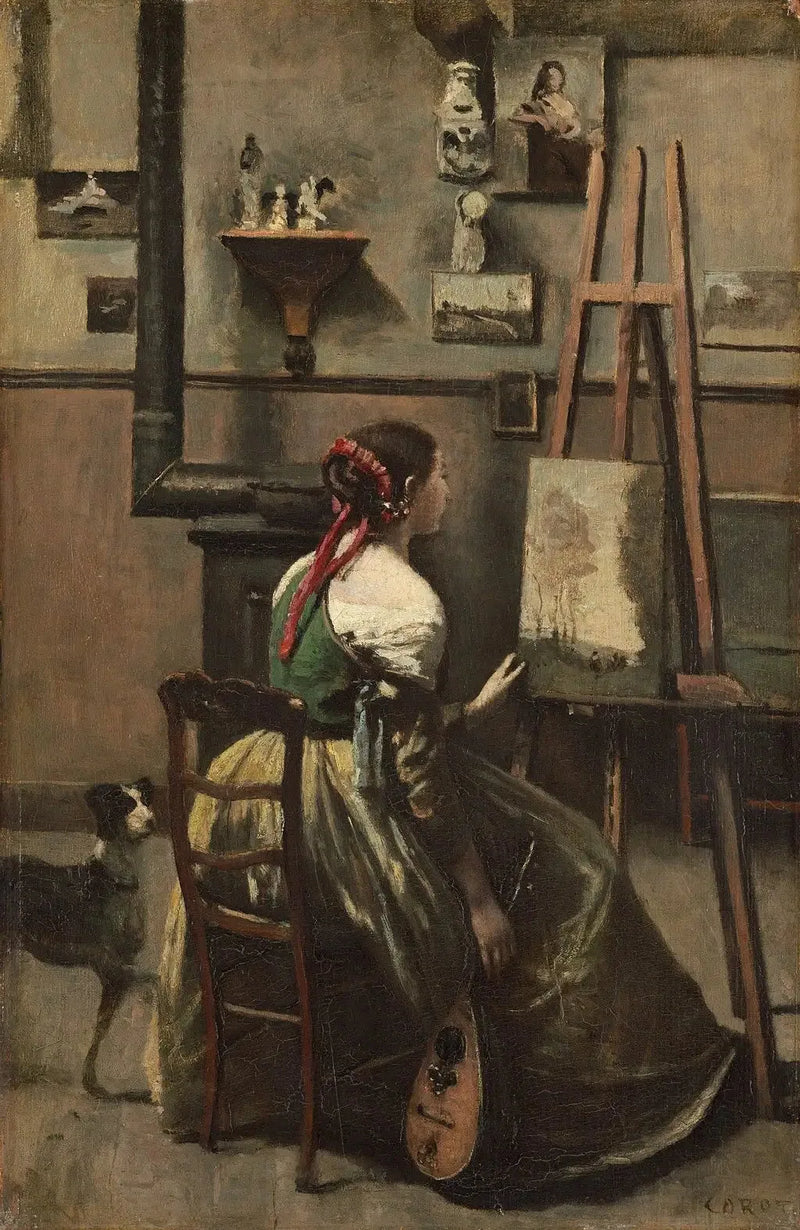 De Kunstenaar's Atelier - Jean-Baptiste Camille Corot