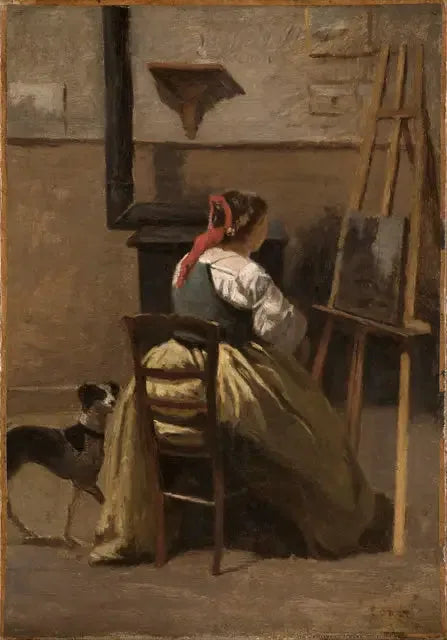 Het Atelier van Corot - Jean-Baptiste Camille Corot