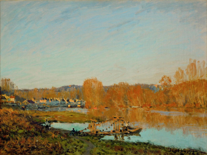 De Herfst - Oever van de Seine nabij Bougival - Alfred Sisley