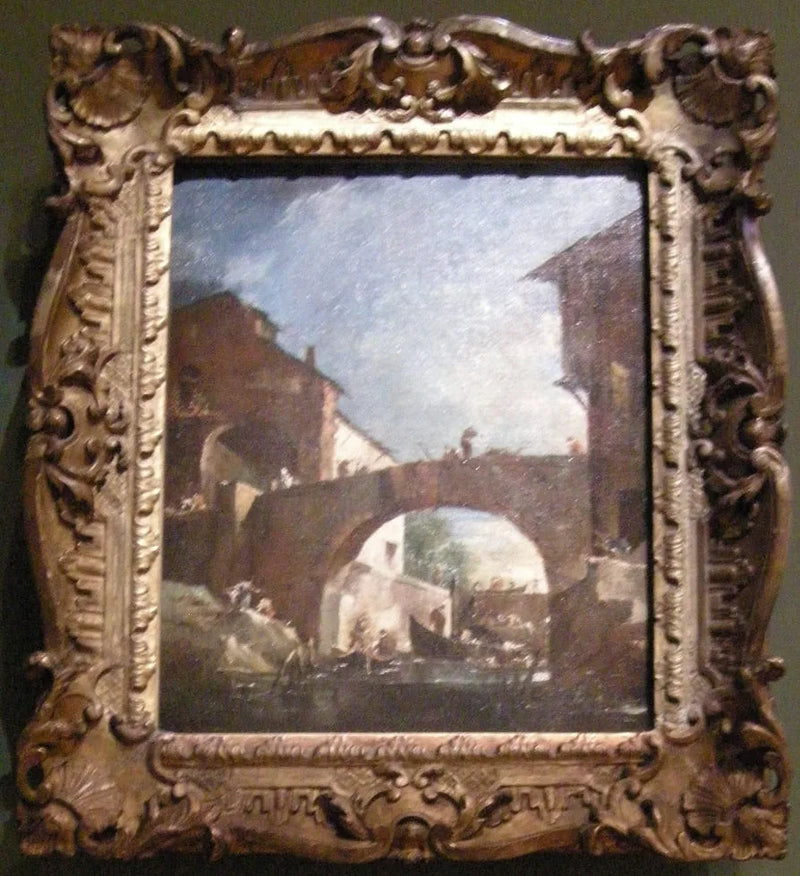 De sluis van Dolo aan de Brenta: Capriccio - Francesco Guardi
