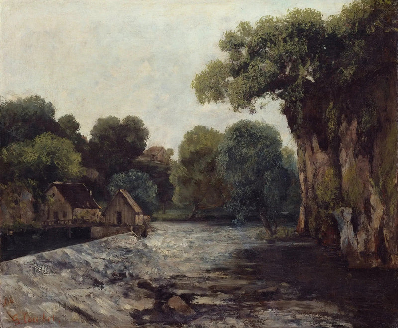 De sluis van de Loue - Gustave Courbet