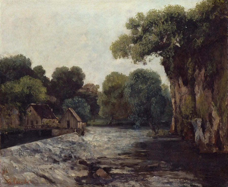 De sluis van de Loue - Gustave Courbet