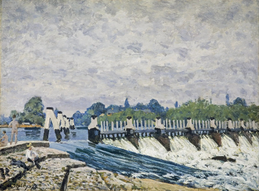 De Sluis van Molesey nabij Hampton Court, ochtendeffect - Alfred Sisley