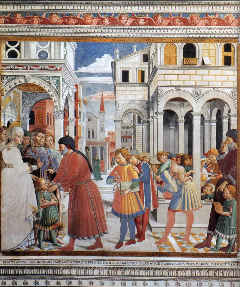 De school van Tagaste - Benozzo Gozzoli