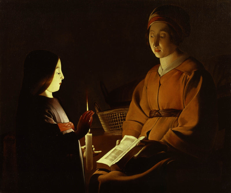 De opvoeding van de Maagd - Georges de La Tour