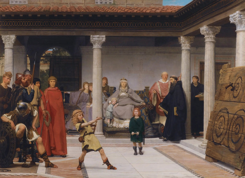 De opvoeding van kinderen van Clovis - Lawrence Alma-Tadema