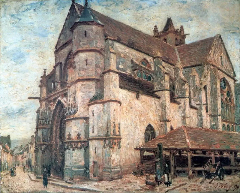 De Kerk van Moret, vorstijd - Alfred Sisley