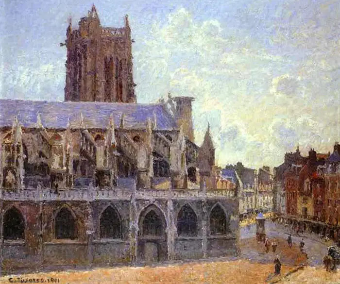 De Sint-Jacobskerk in Dieppe - Camille Pissarro