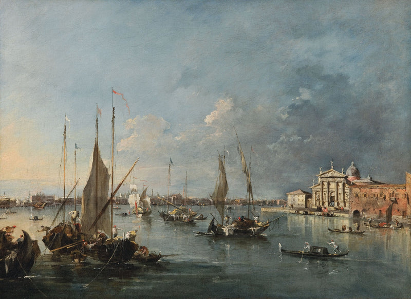 De San Giorgio Maggiore Kerk gezien vanaf de Giudecca - Francesco Guardi