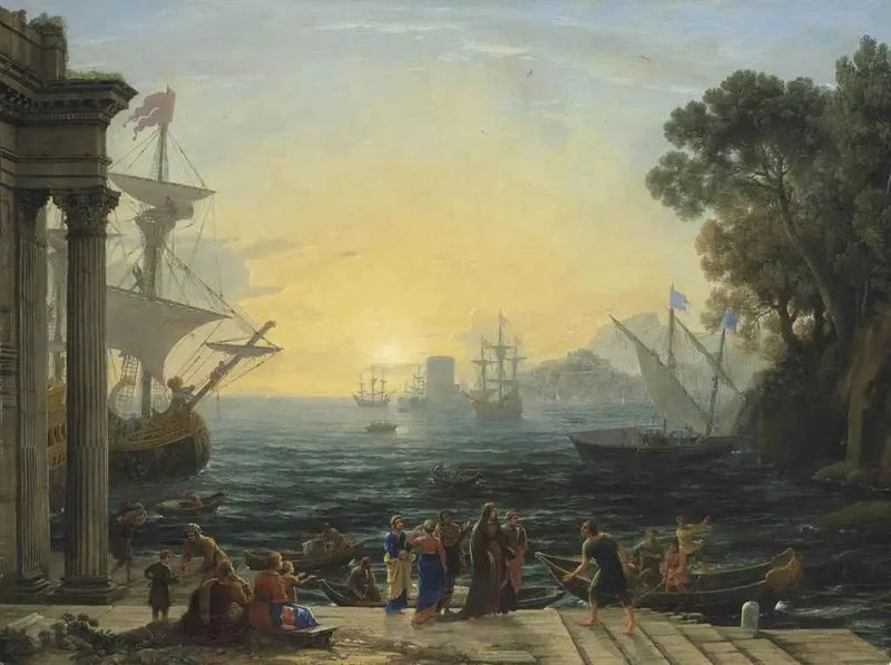 De inscheping van Sainte Paule in Ostia - Claude Lorrain