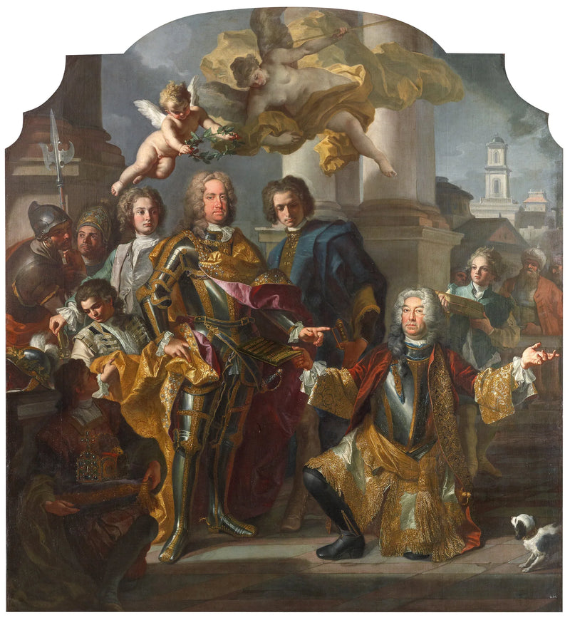 De keizer Karel VI en Gundacker, graaf Althann - Francesco Solimena
