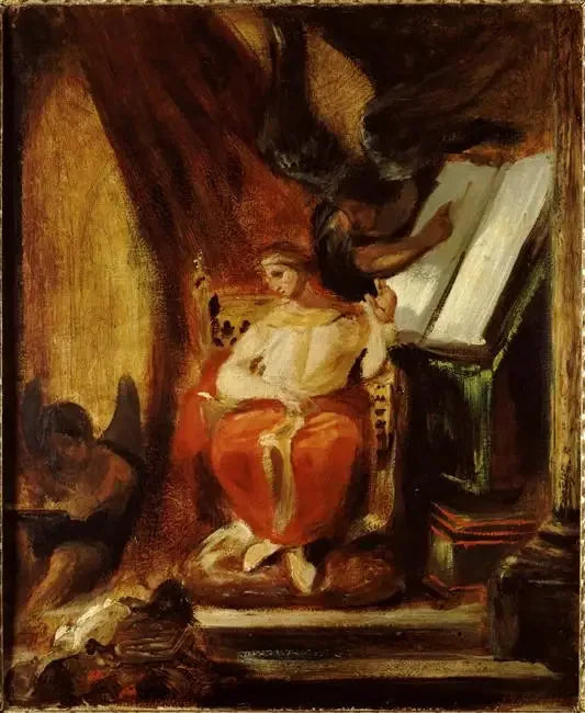 De Keizer Justinianus die zijn instituten samenstelt - Eugène Delacroix