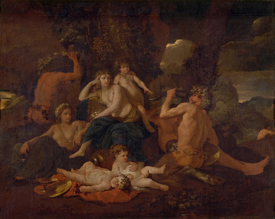 De jeugd van Bacchus - Nicolas Poussin