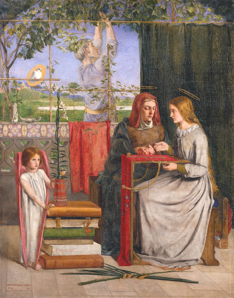 De jeugd van de Maagd Maria - Dante Gabriel Rossetti