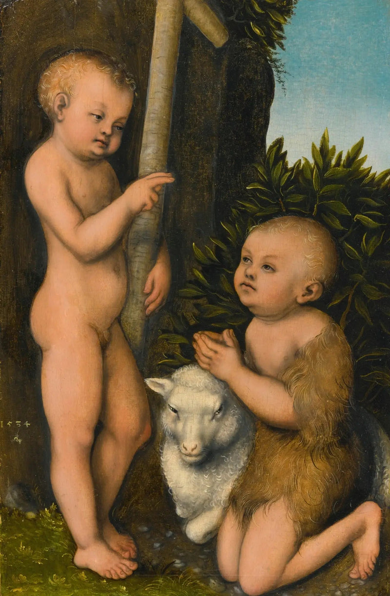 Het geliefde Kind Jezus door het Kind Sint-Jan de Doper - Lucas Cranach de Oudere