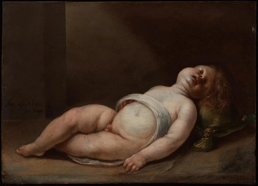 De slapende Kind Jezus - Artemisia Gentileschi