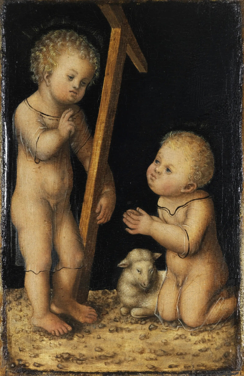 Het Kind Jezus en Sint Johannes - Lucas Cranach de Oudere