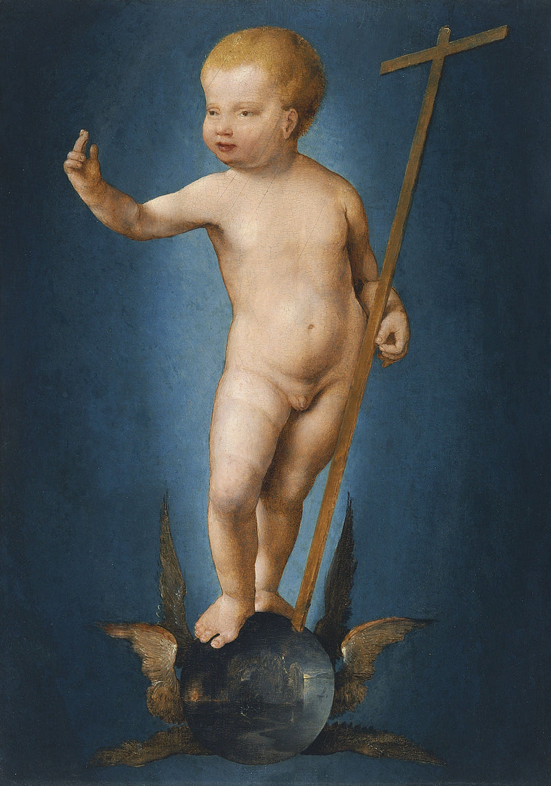 Het Kind Jezus op de wereldbol - Joos van Cleve