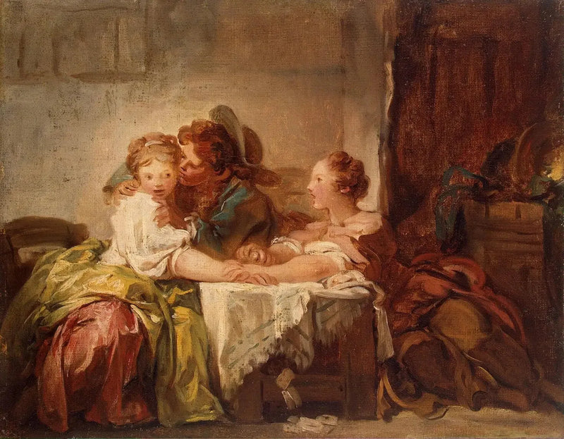 Het Verloren Belang of de Gewonnen Kus - Jean-Honoré Fragonard