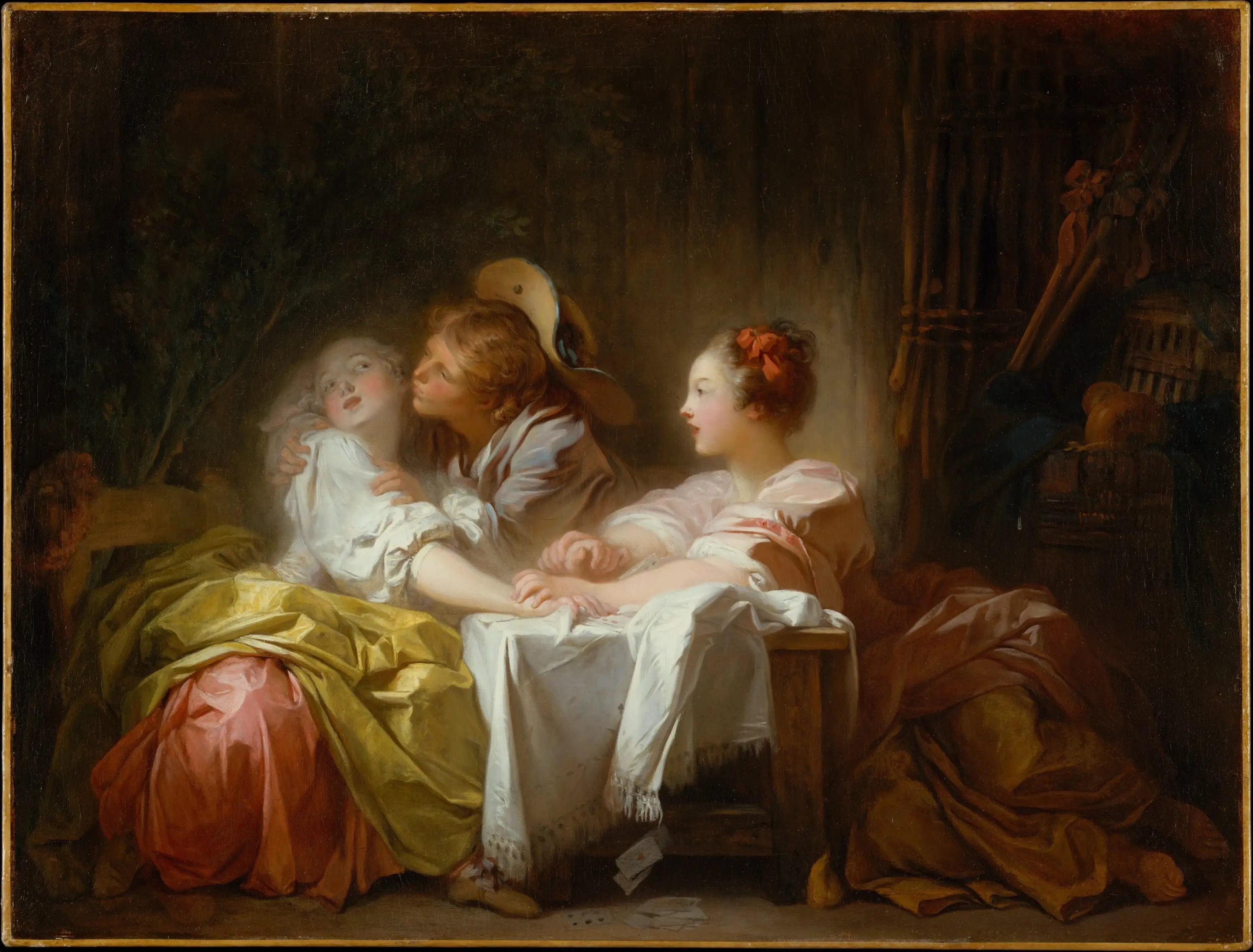 L’Enjeu perdu ou le Baiser gagné - Jean-Honoré Fragonard - Alpha Reproduction