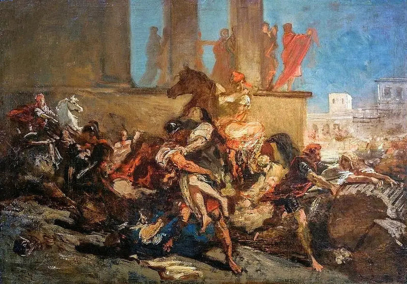 De ontvoering van de Sabijnen. - Eugène Delacroix