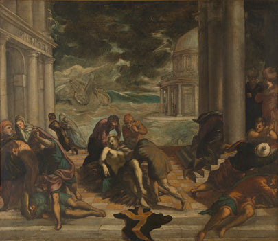 Het verwijderen van het lichaam van Sint-Marcus door de christenen - Jacopo Tintoretto