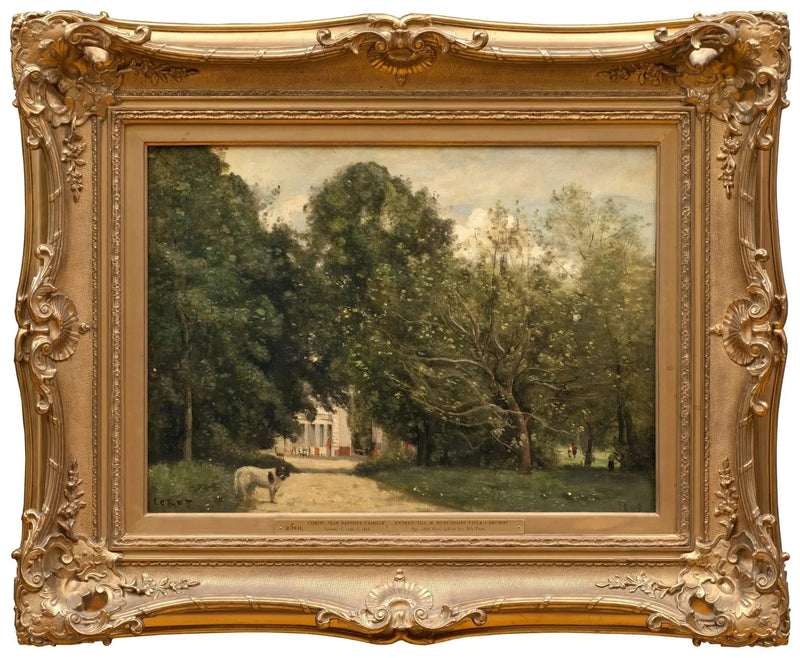 De ingang van de villa van de heer Dubuisson in Brunoy - Jean-Baptiste Camille Corot