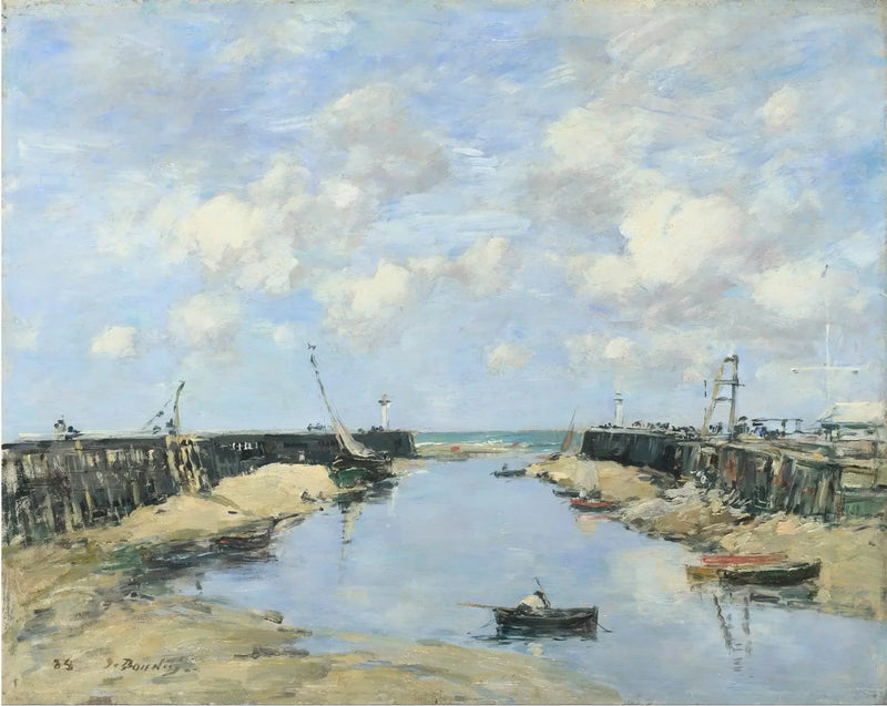 De ingang van de haven van Trouville - Eugène Boudin