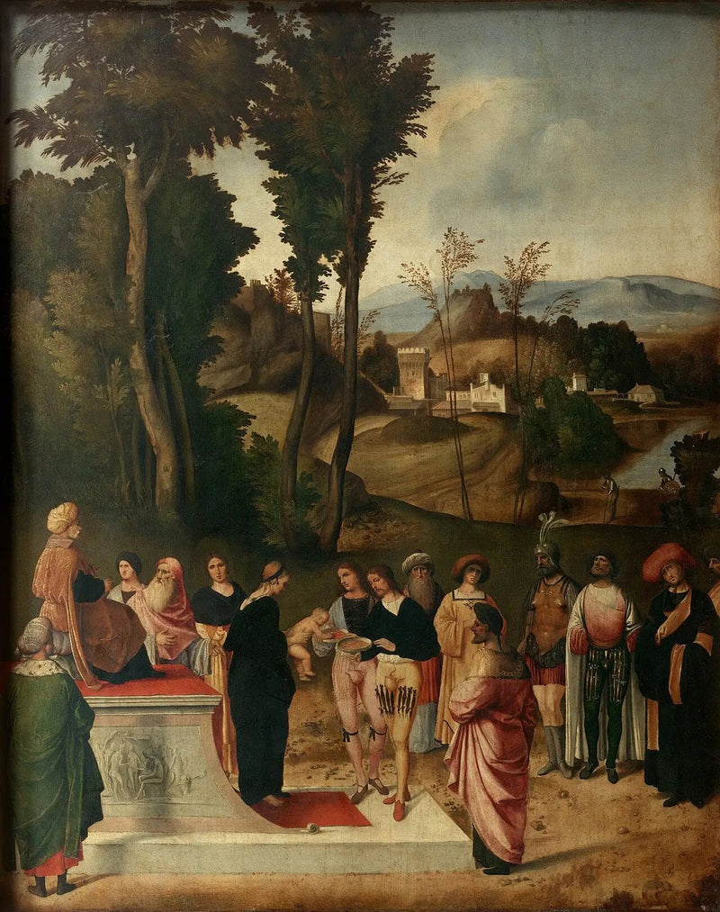 De Proef van het Vuur van Mozes - Giorgione