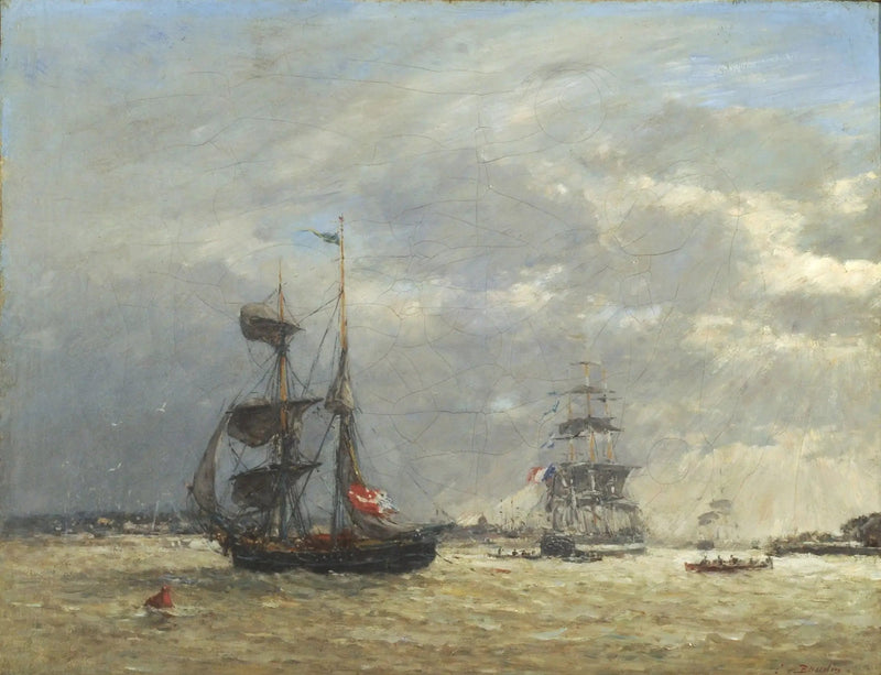 De Schelde bij stormachtig weer - Eugène Boudin