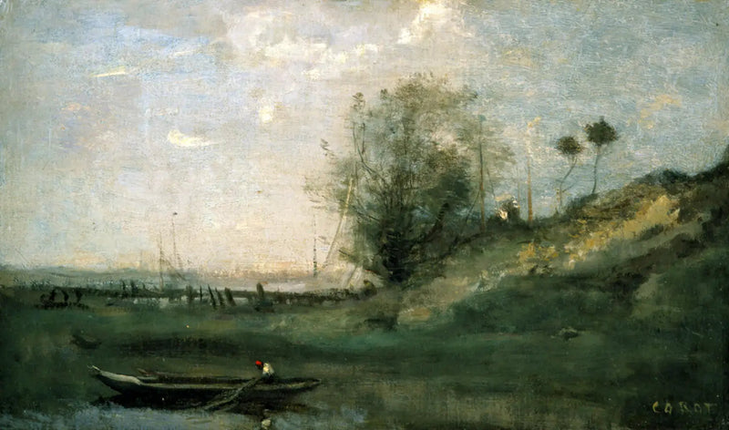 De Normandische Pier - Jean-Baptiste Camille Corot