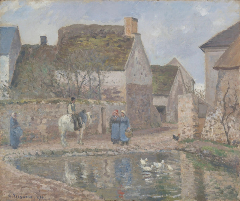 De vijver met eenden van Ennery - Camille Pissarro