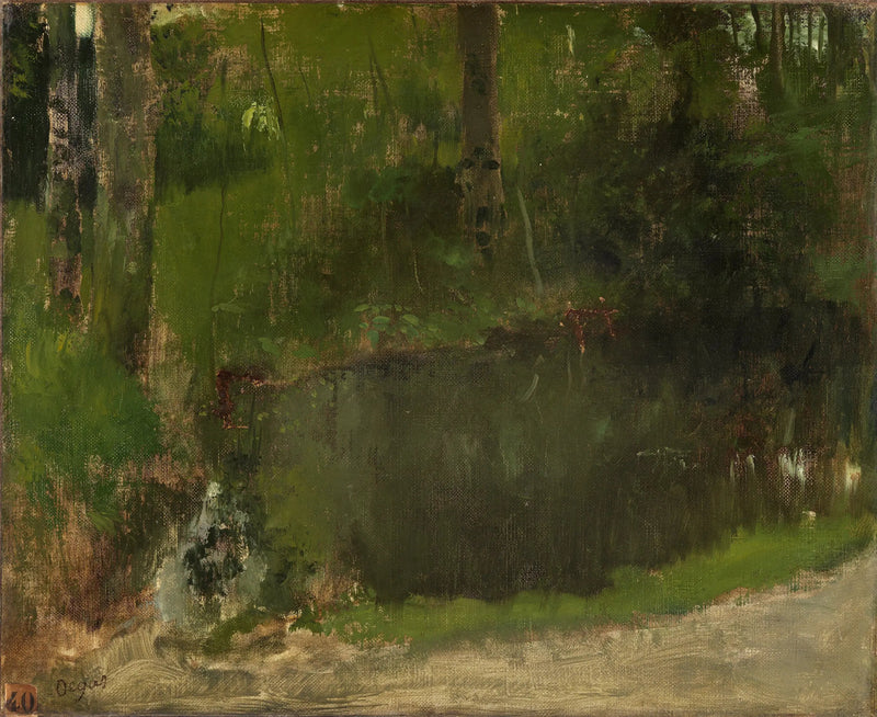 De vijver in het bos - Edgar Degas