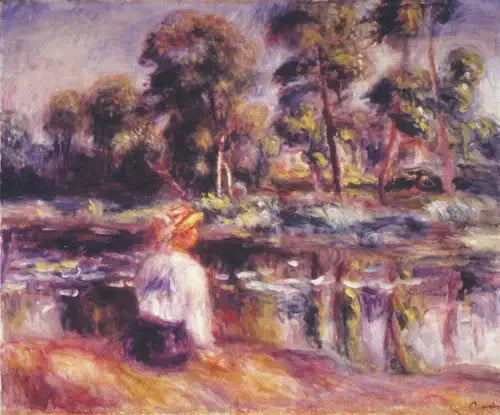 De vijver van Chaville - Pierre-Auguste Renoir