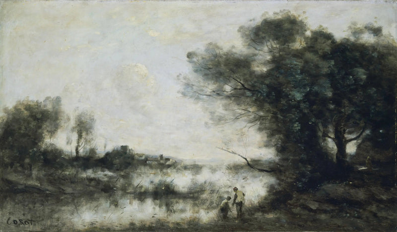 De vijver - Jean-Baptiste Camille Corot