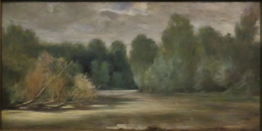 De vijver, nabij Louroux - Eugène Delacroix