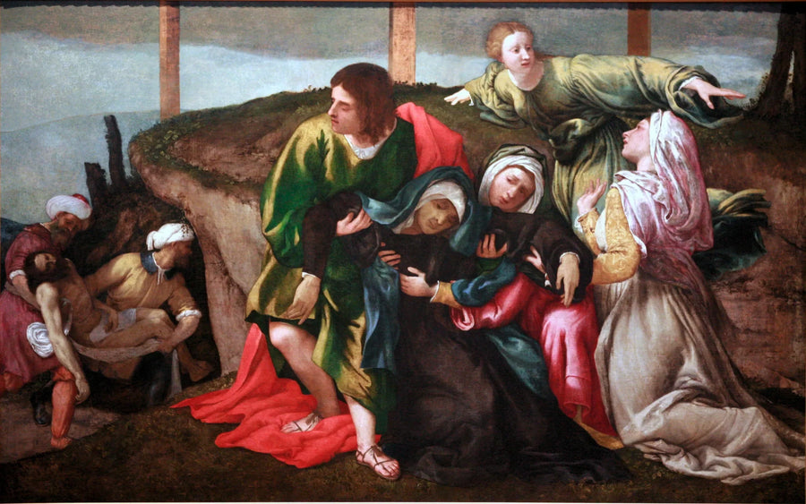 De Verdwijnings van de Maagd tijdens het transport van Christus - Lorenzo Lotto