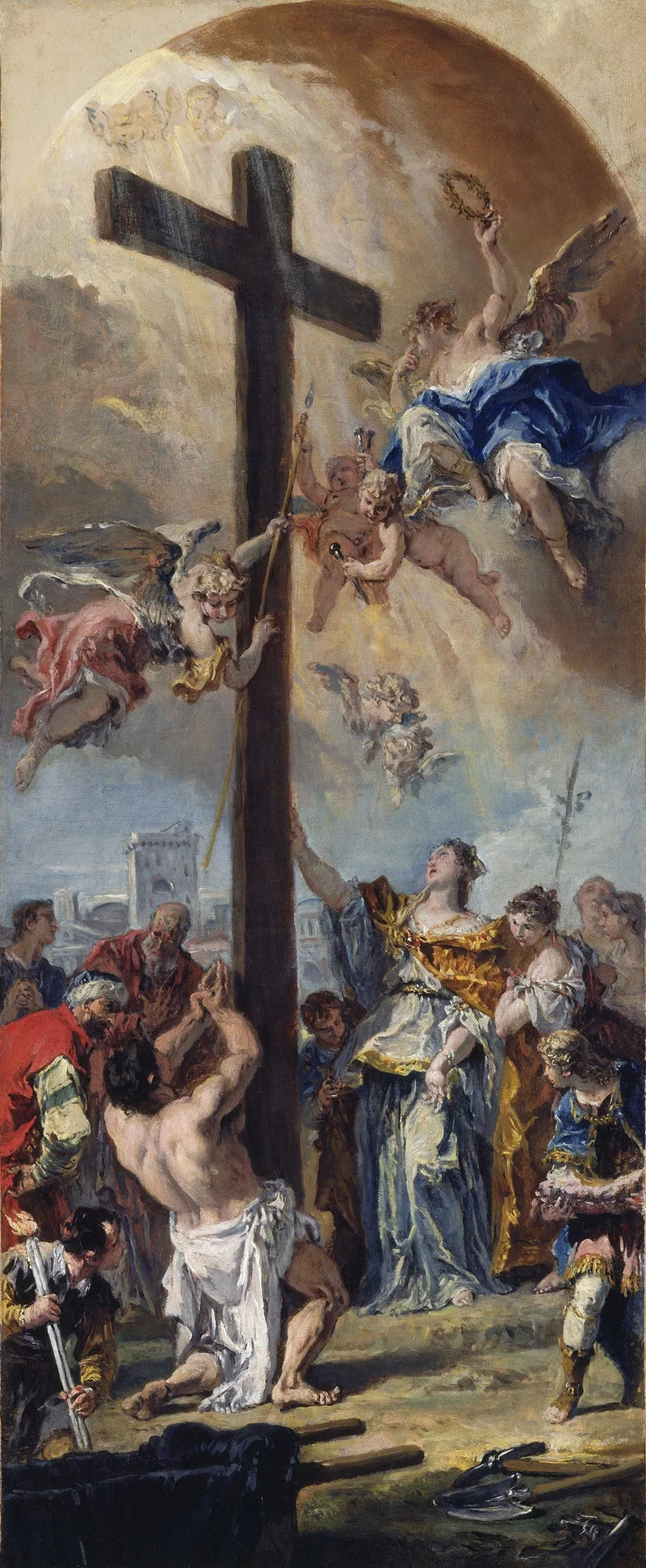 De Verheffing van het Ware Kruis - Sebastiano Ricci