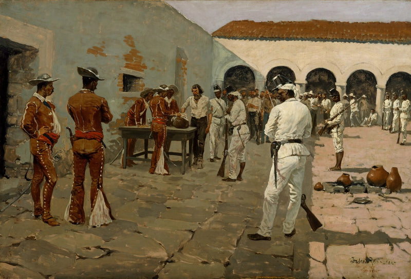 De verzending Mier: Het ontwerp van de zwarte boon - Frederic Remington

Source:
L'expédition Mier : Le dessin du haricot noir - Frederic Remington