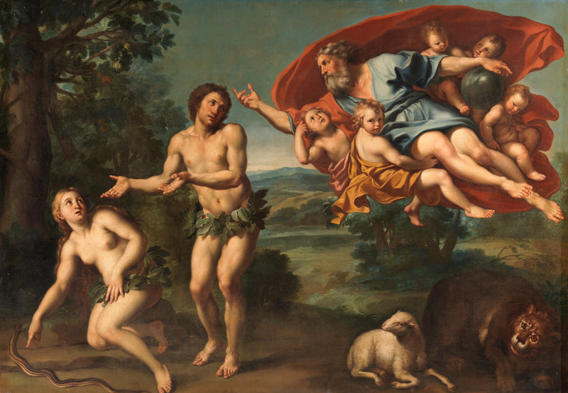 De uitzetting van Adam en Eva - Domenichino