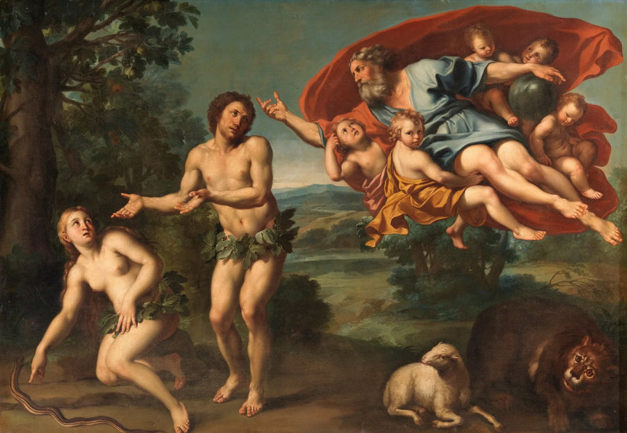 De uitzetting van Adam en Eva - Domenichino